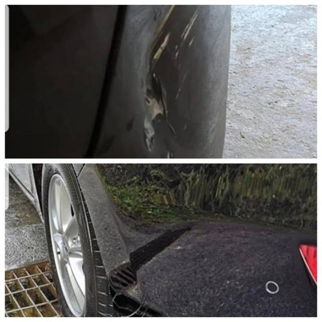 Before and after accident repair at Stepaside Coachworks