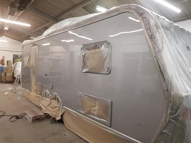Before and after accident repair at Stepaside Coachworks